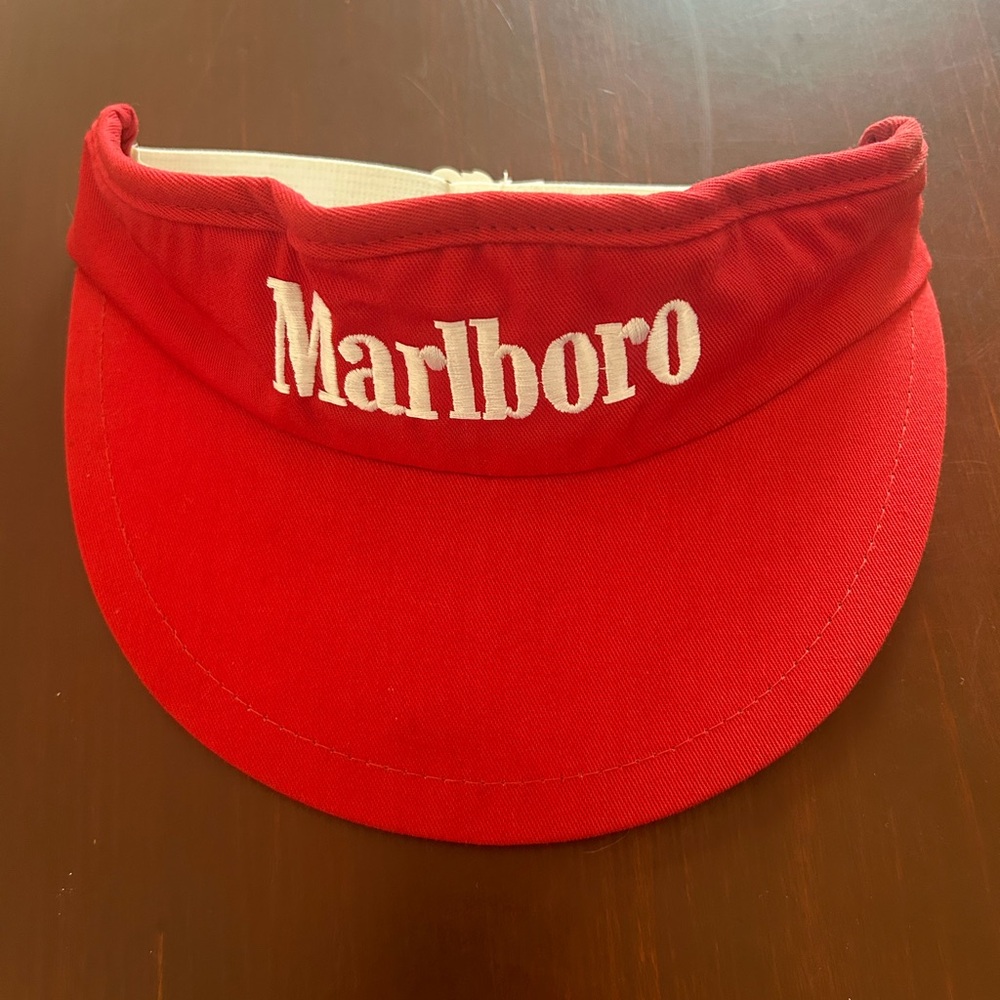 Vintage Marlboro Sun Visor Hat 90s Retro OS/Adjustable